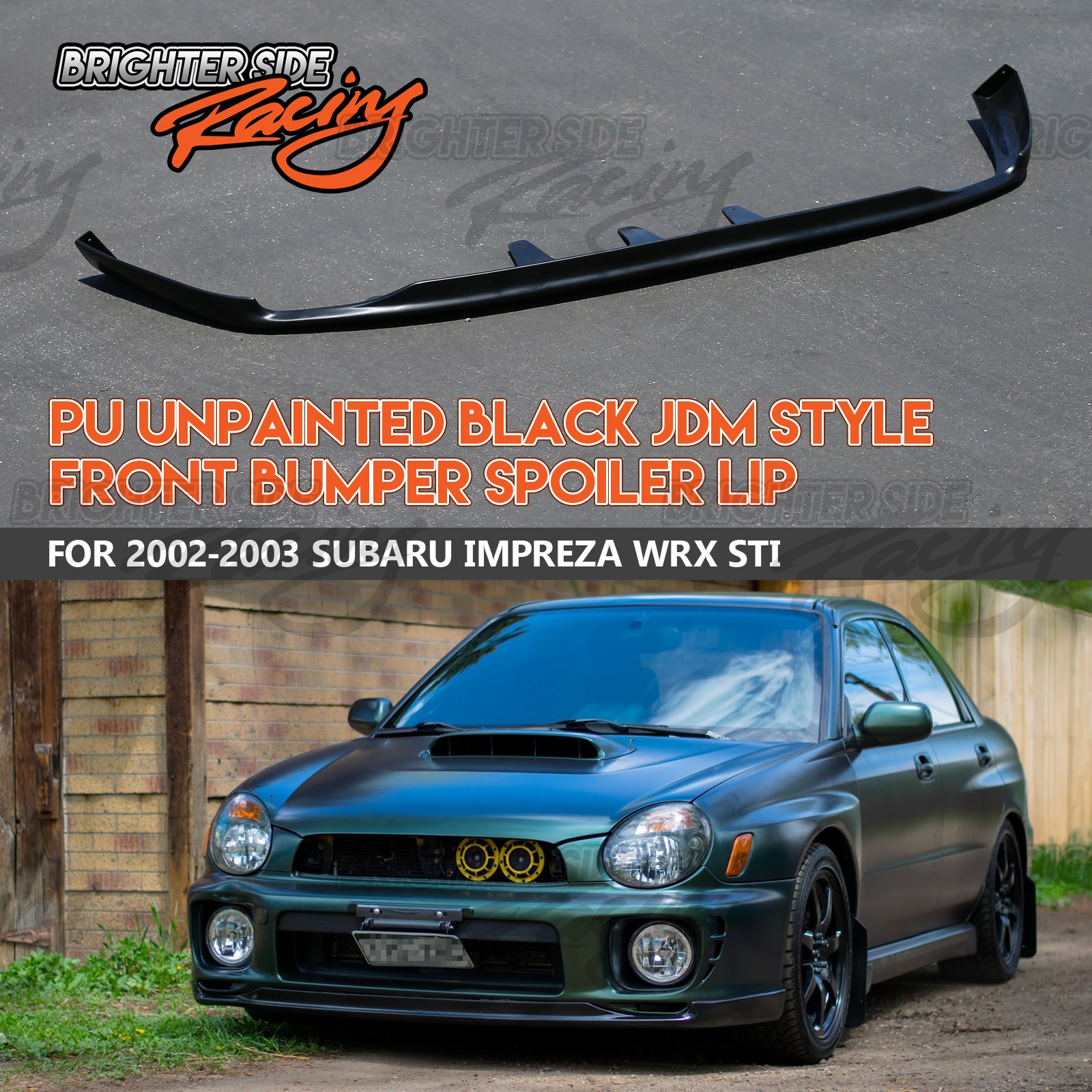 Body Kit Rear Bumper Side Lips Fit JDM Subaru Impreza 02-03 2002-2003 WRX STI